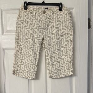 Jag Jeans Cream and Gray Women's Bermudas